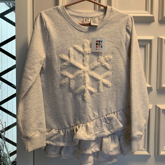 Cozy & Girly Fur Snowflake Sweatshirt - Picture 1 of 5